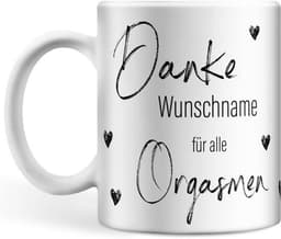 Gepersonaliseerde Mok Bedankt Voor Alle Orgasmen - Uniek Valentijnscadeau Voor Hem En Haar — thumbnail 1