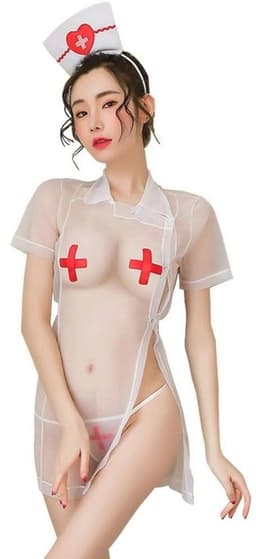 Sexy Verpleegster Kostuum voor Dames - Halloween Cosplay Outfit — thumbnail 2
