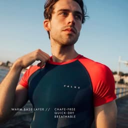 Heren Top van onderlaag Warm Round Neck M S/s Ts functioneel materiaal sneldrogend 1 stuk, Blauw Blue Note 6545, L — thumbnail 2