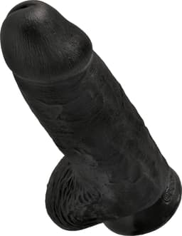 Pipedream King Cock - Zwarte Extra Dikke Dildo met Scrotum - 23 cm - Zwart — thumbnail 2