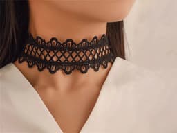 Choker - Zwart - Kant / Lace - Collier - Ketting - 40 cm - one size fits most - verstelbaar - fashionable - sexy - musthave — thumbnail 5