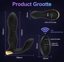 IntiMate® VibeThrust - Luxe Stotende Vibrator met 9 Tril- en Stootstanden - Vibrator met Afstandsbediening - 2-in-1 Afstandsbediening voor Handsfree Genot - Seks Toy voor Mannen en Vrouwen — thumbnail 9