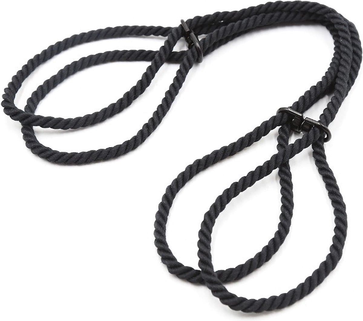 BDSM Handboeien en Enkelboeien - Touw - Zwart - Erotiek - Bondagetouw — afbeelding 1