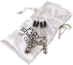 Fifty Shades of Grey The Pinch - Verstelbare Tepelklemmen - Zwart/ Zilver — thumbnail 5