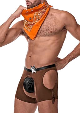 Male Power Eigenwijze Cowboykostuum - XL brown S/M — thumbnail 6