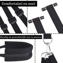Sex Schommel - Sex Swing Extra Stevig – Seksschommel – Seksspeeltjes voor Koppel – Seks Schommel BDSM – Erotiek Toys - Sex Sling – Love Swing – Discreet Verpakt - Zwart — thumbnail 3