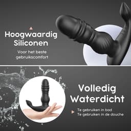 Blackdoor Collection - Stotende Anale Buttplug - Optimale Anale Verwenning - Volledig waterdicht ook voor onder de douche - Met Afstandbediening - Zwart — thumbnail 2