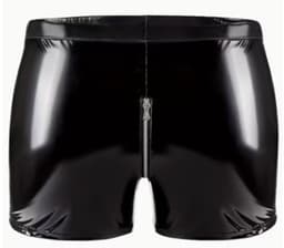 BamBella ® - Boxer short Maat L/XL Datex Zwart (Latex en stof SM kleding BDSM met rits erotische heren kleding ondergoed lingerie onderbroek zwart — thumbnail 5