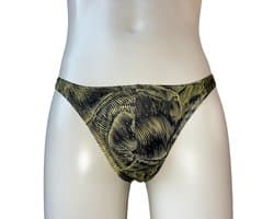 LekkerStout All-Day String - Geel/Zwart - Sexy Herenondergoed | L | ( LS097 )