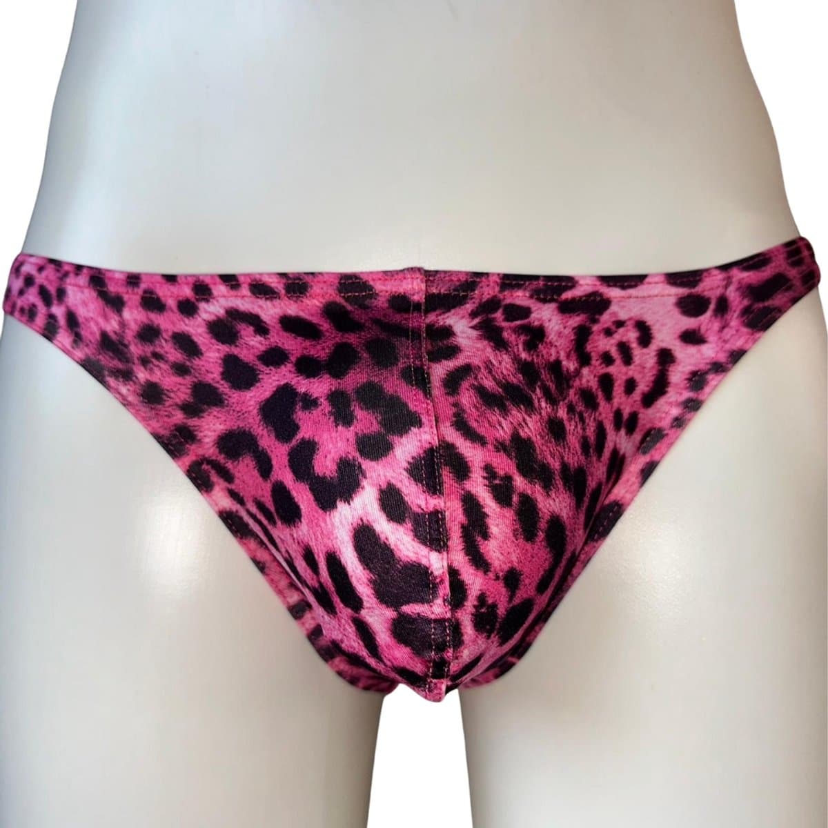 LekkerStout Heren Luipaard String - Roze/Zwart - Sexy Herenondergoed | L | ( LS190 ) — afbeelding 1