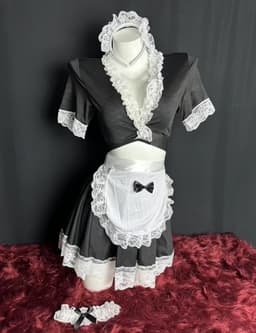 Frans Meisje Cosplay Kostuum Sissy Schort Set - Halloween & Speelse Lingerie — thumbnail 5