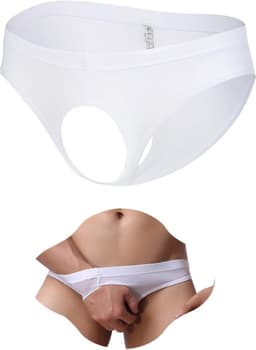 Herenslip Tanga Slip met Open Voorkant Seksueel Ondergoed Comfortabel IJs Zijde — thumbnail 6