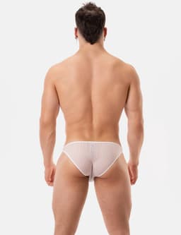 Barcode Berlin Reigi Brief White - MAAT S - Erotisch Heren Ondergoed - Slip voor Man - Sexy mannen Slip — thumbnail 2