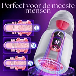 Pijpmachine Sex - 20 Standjes - Met Tong - IPX6 - Penis Vergroter - Zuigmachine - Voor Mannen - Blowjob Simulator - Penispomp - Elektrisch - Transparant - Discreet verzonden — thumbnail 3