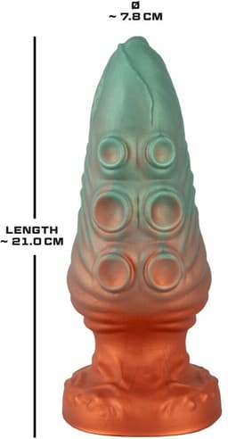 Anale Plug Monster Dildo - Siliconen Realistische Butt Plug - Fantasie Buttplug - Stimulerende Anale Dildo - Lengte 21 cm - Diameter 4.6 tot 7.8 cm. — thumbnail 6