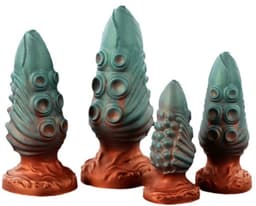Anale Plug Monster Dildo - Siliconen Realistische Butt Plug - Fantasie Buttplug - Stimulerende Anale Dildo - Lengte 21 cm - Diameter 4.6 tot 7.8 cm. — thumbnail 1