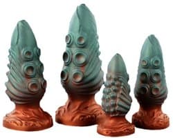 Anale Plug Monster Dildo - Siliconen Realistische Butt Plug - Fantasie Buttplug - Stimulerende Anale Dildo - Lengte 21 cm - Diameter 4.6 tot 7.8 cm.