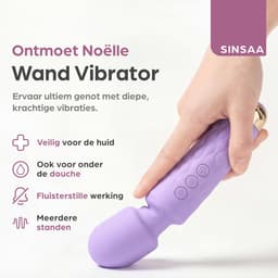 Sinsaa Vibrators voor Vrouwen - Clitoris Stimulator - Clitoris Vibrator - Sex Toys voor Vrouwen - Sexspeeltjes voor Koppels - Magic Wand Vibrator - Fluisterstil - Waterdicht - Incl. Cleaning Spray - Giftset - Paars — thumbnail 2