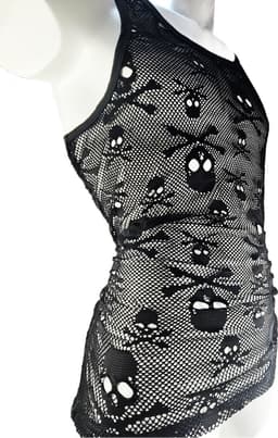 BamBella ® - Lingerie pak -Maat L/XL - Hemd Skull- Heren- Maat Onesize Erotische Man Zwart — thumbnail 4