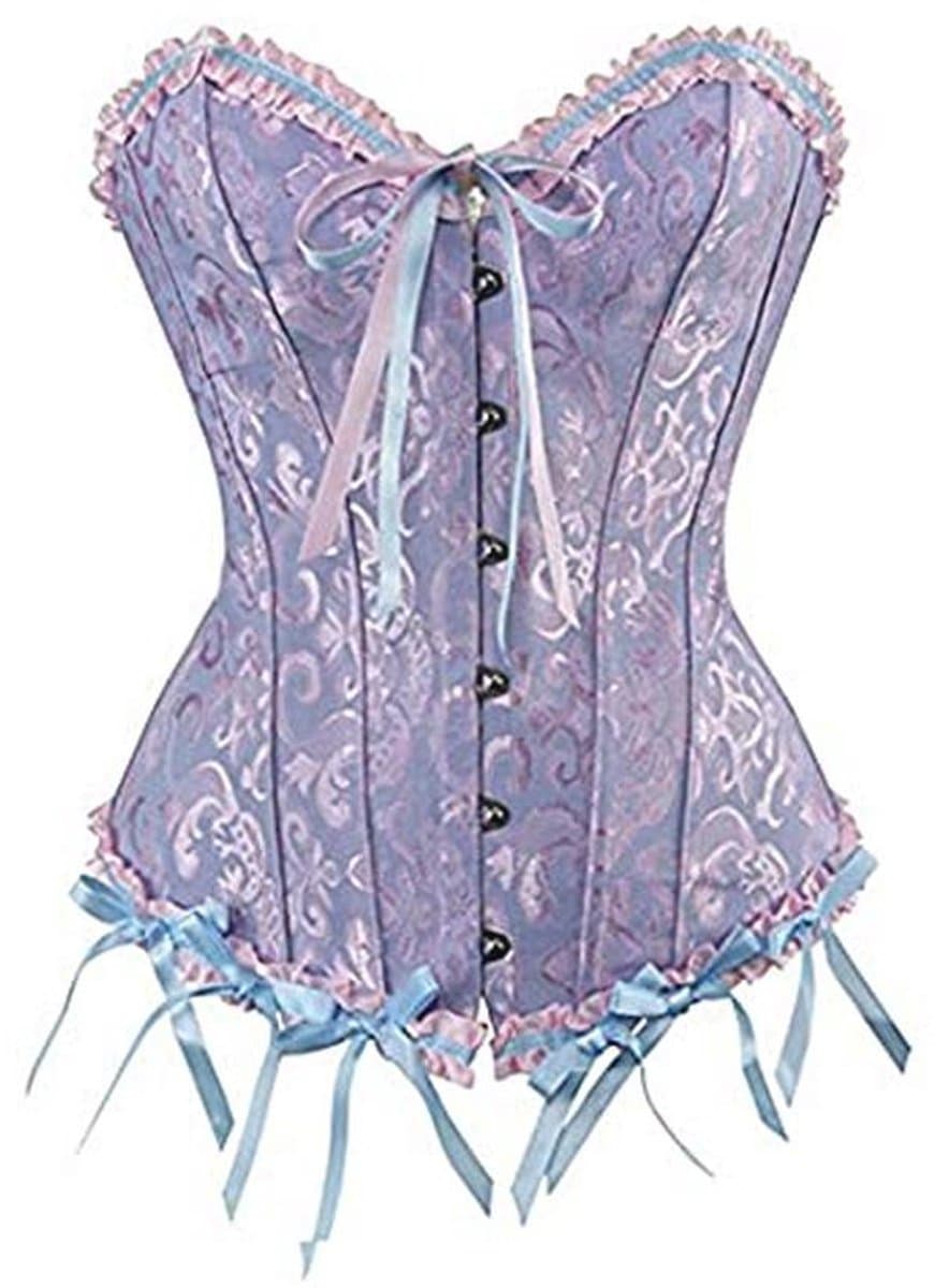 Dames Corset Sexy Brocade Overbust Mouwloos Lacing Shapewear Outfit — afbeelding 1