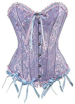 Dames Corset Sexy Brocade Overbust Mouwloos Lacing Shapewear Outfit — thumbnail 1