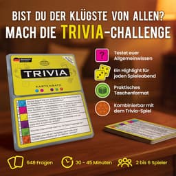 Trivia kaartenset: 648 vragen in 6 categorieën - Reisvriendelijke quiz voor 2-6 spelers | Geel — thumbnail 4