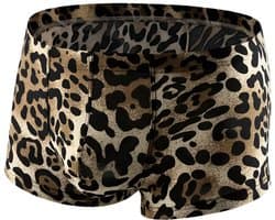 Heren Boxershort Luipaardprint - Zwart/Bruin - Sexy Herenondergoed - Maat XL | LS163