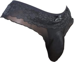 Heerlijke Pouch Panties voor Mannen - Sexy Kant Tanga en Hipster Ondergoed — thumbnail 1