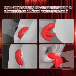 Daity Couple Vibrator for Women – Tongue-Inspired Stimulation & Silent Motor – Smart APP Sex Game Toy – rood — thumbnail 5