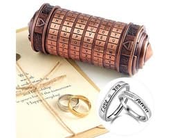 Mini Cryptex voor Valentijnsdag en Verjaardagscadeau - Creatief Romantisch Geschenk in Rood en Brons