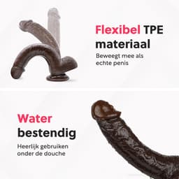 Jespro Dildo XXL 28cm - BBC - Realistische grote zwarte lul - BPA vrij — thumbnail 5