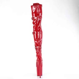 Pleaser - FLAMINGO3028 Plateau Overknee Laarzen - US 10 - 40 Shoes - Rood — thumbnail 4