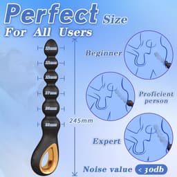 DOWO® - Prostaat Vibrator - Anale kralen - Vibrerende Anaal Stimulator - Anal Beads - Butt Plug- Clitoris Stimulator - Sex Toys voor Koppels - Seksspeeltjes - 10 Standen - Zwart — thumbnail 3