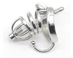 Nooitmeersaai - Kuisheidskooi met slot & dilator - Metaal - Zilverkleurig - 50mm