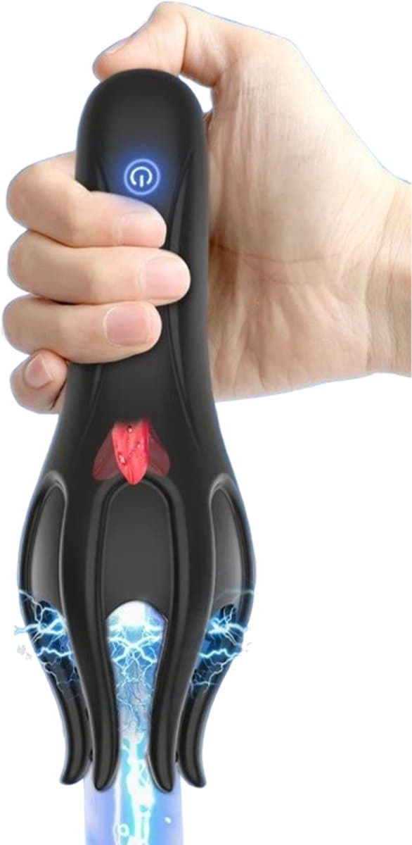 Masturbator met Tong - Penis Vibrator - Eikel - Pijpmachine - Klaarkomen Mannen — afbeelding 1