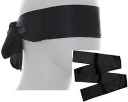 Blinddoek - Satijnen blinddoek - Bondage - 150/7,5CM - 2 stuks - Satijn - Bdsm - Plagen - Stout - Boeien - Vastbinden - Zwart - Chique blind doek - CHPN