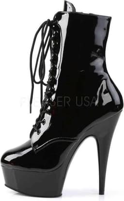 Pleaser - DELIGHT-1020 Plateau Laarzen - US 13 - 44 Shoes - Zwart — thumbnail 3