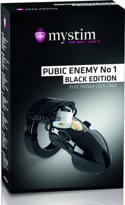 Mystim - Pubic Enemy No 1 Cock Cage Black Edition — thumbnail 9