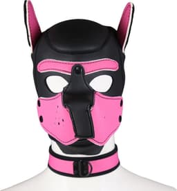 Banoch - Lindo Perrito Rosa Neoprene - honden masker puppy play roze neopreen — thumbnail 9