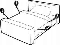 SM Bed Restraint Straps Handboeien - Bondage Sex Enkelboeien - Boeien Plush Hand Cuffs Volwassenen - Zwart — thumbnail 2
