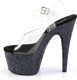 Pleaser - ADORE708LG Sandaal met enkelband, Paaldans schoenen - Paaldans schoenen - 42 Shoes - Zwart/Multicolours — thumbnail 3