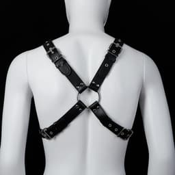 Banoch | Chest harness Radin black - imitatie leren harnas voor man — thumbnail 5
