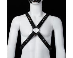 Banoch | Chest harness Raaf - pu leren harnas voor man