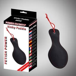 Power Escorts - Kinky Paddle - Spanking - BR98 - Zwart / Rood — thumbnail 1