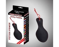 Power Escorts - Kinky Paddle - Spanking - BR98 - Zwart / Rood