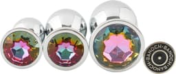 Banoch - Buttplug Aurora Rainbow Small - Metalen buttplug - Diamant steen - Regenboog — thumbnail 6