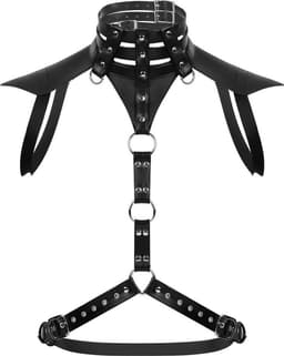 ♛Queen-Toys® Bondage - Mannen Meester harnas - Knevel - BDSM - Schouderharnas mannen - SM pak - Lederlook harnas - Rollenspel kleding — thumbnail 7