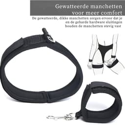DYNA®Benenspreider bdsm - Seksspeeltjes voor Koppel – Erotiek Toys - Sex Sling – Love Swing – Zwart - 16cm x 10cm x 6cm — thumbnail 3