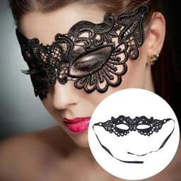 Zwart Kant Oogmasker Dames – Masquerade Masker – Venetiaans Masker – Sm / Feest Masker — thumbnail 3