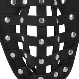 PU Leather Chastity Jock - Black — thumbnail 10